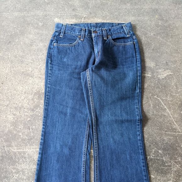 Vintage Levi's Low Rise Flare Jeans Womens 7 26 Blue Dark Bootcut Retro Y2K - Picture 2 of 10
